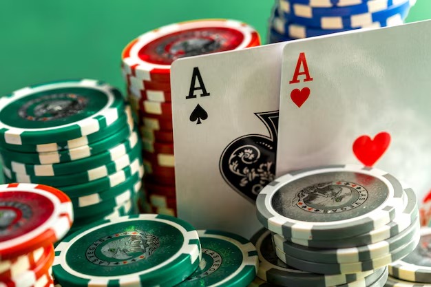Caribbean Stud Poker table layout on login linetogel showing ante and raise betting positions